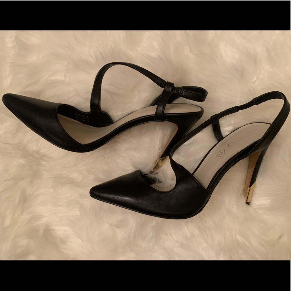 Aldo Black Leather Stiletto